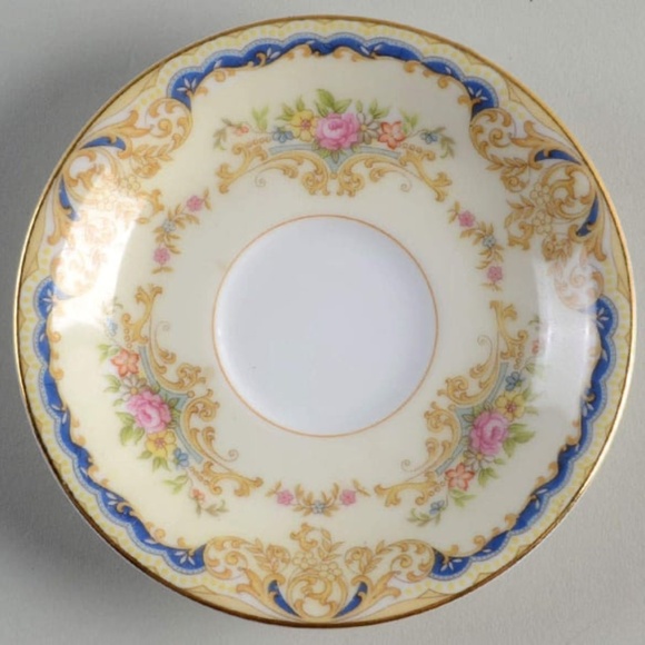 Noritake Other - 🛍️ Set 6 Vintage Noritake Hermione Japan Blue Border Floral Spray SAUCER